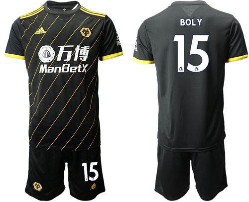 Wolves #15 Boly Away Soccer Club Jersey